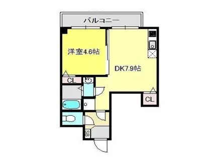 グランブルー森下(1LDK/1階)の間取り写真