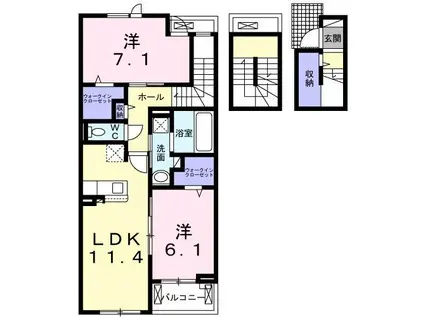 アヴニール(2LDK/3階)の間取り写真