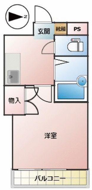 エル花園(1K/1階)の間取り写真