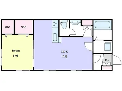 メゾンドブラン(1LDK/1階)の間取り写真