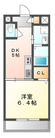 第10関根マンション(1DK/2階)の間取り写真
