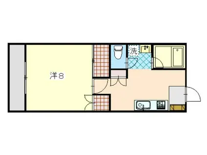メゾンHANA(1K/2階)の間取り写真