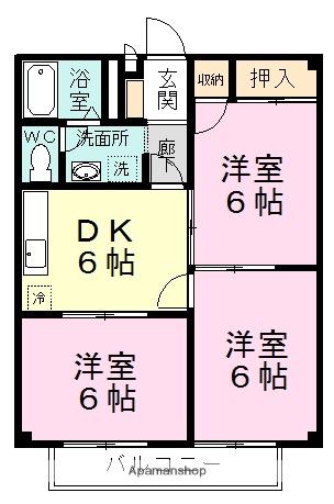 街家壱番館(3DK/1階)の間取り写真