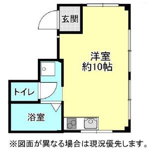 ニューライフ笠松(ワンルーム/2階)の間取り写真