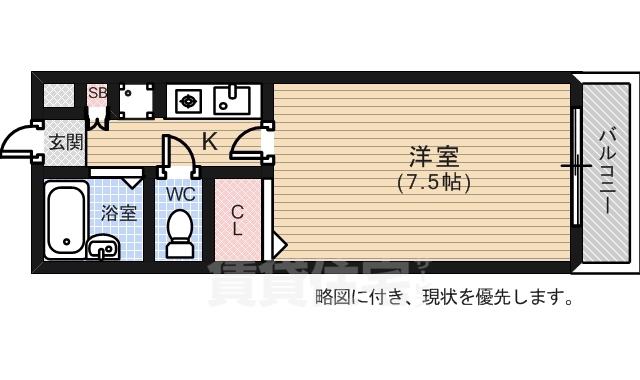 アイビル(1K/6階)の間取り写真