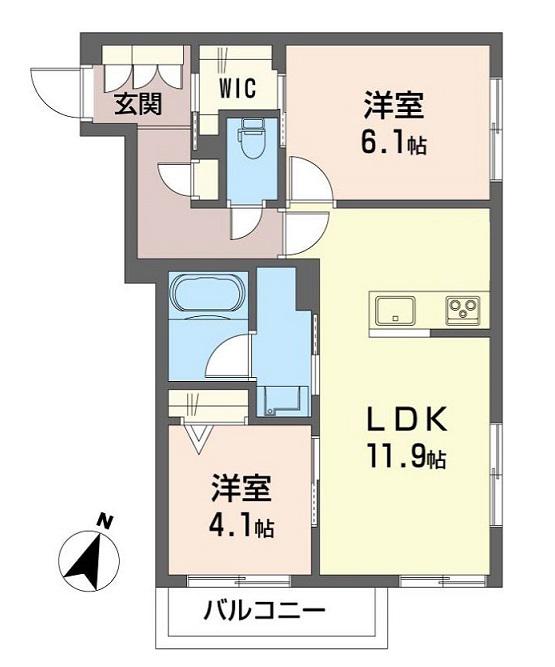 リラフォート K(2LDK/3階)の間取り写真