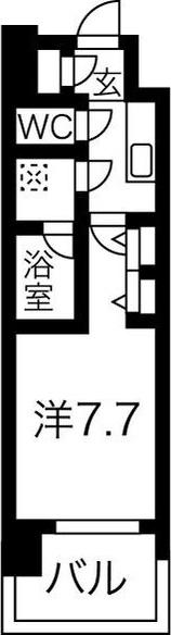 スプランディッド三国I(1K/3階)の間取り写真