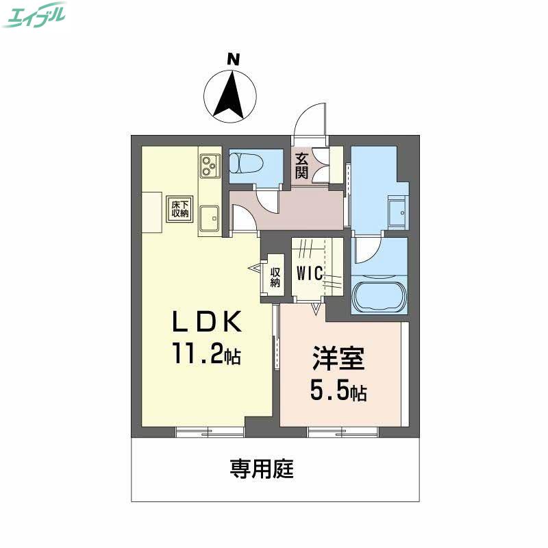 レーベンエイトII(1LDK/2階)の間取り写真