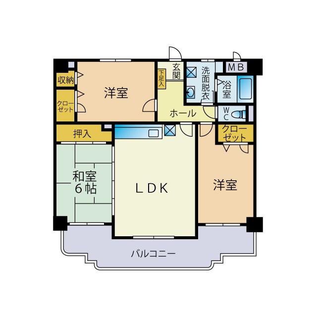 メゾン・ド・YO(3LDK/3階)の間取り写真
