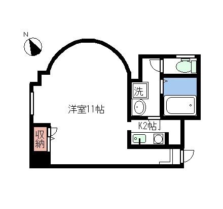INFINI・K(1K/5階)の間取り写真