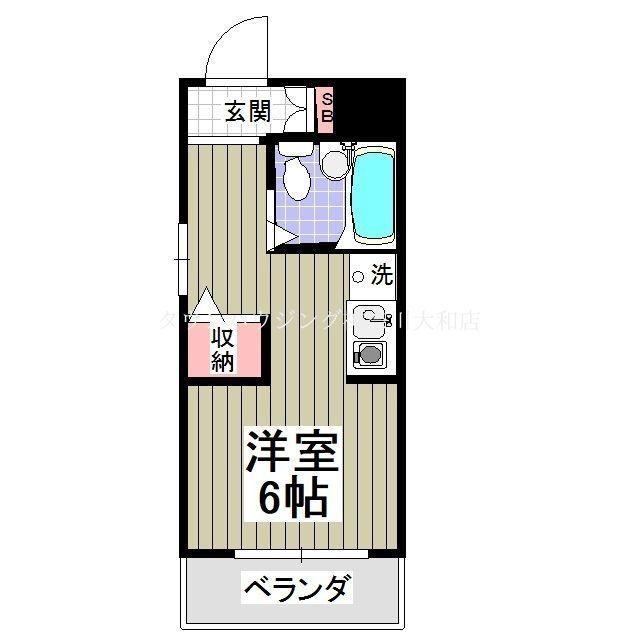 サンマールかしわ台(ワンルーム/4階)の間取り写真