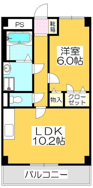 PEACEHOUSE MIII(1LDK/2階)の間取り写真