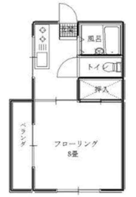 ダイワビル(1DK/3階)の間取り写真