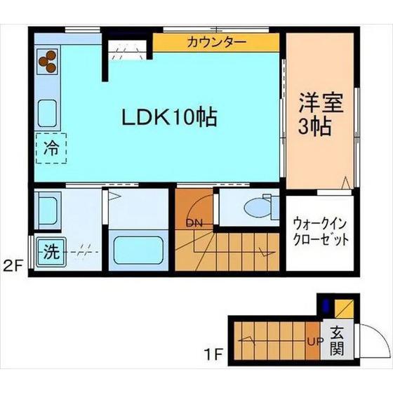 INTEGRAL SFIDA(1LDK/2階)の間取り写真