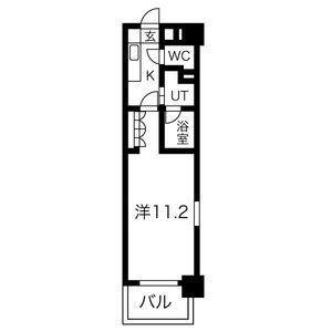 タウンライフ一社(1K/2階)の間取り写真