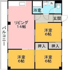 サンストリート松降(3LDK/2階)の間取り写真