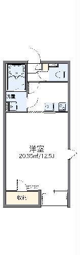 レオネクストパーチ(1K/2階)の間取り写真