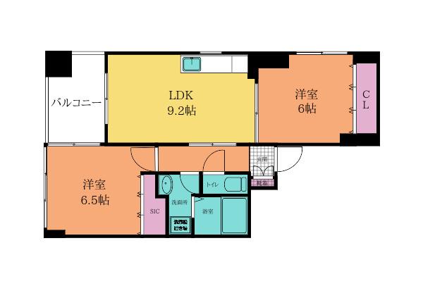 アーリントン(2LDK/4階)の間取り写真