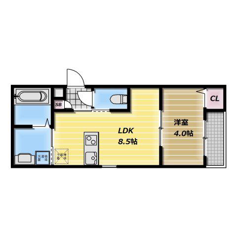パロス衣摺クリアス(1LDK/3階)の間取り写真