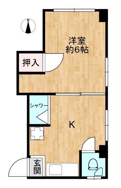 大洋マンション(1K/3階)の間取り写真