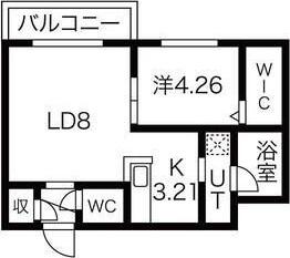 SーRESIDENCE西町(1LDK/4階)の間取り写真