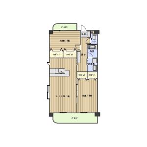 セラヴィー小池(2LDK/3階)の間取り写真