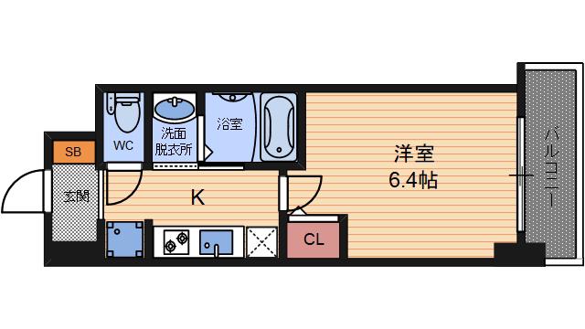 ジオエント福島野田(1K/3階)の間取り写真