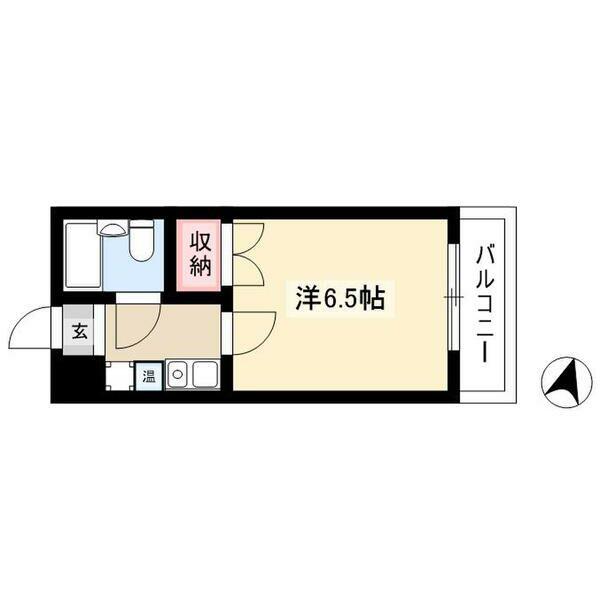 フォレスト今池(1K/6階)の間取り写真