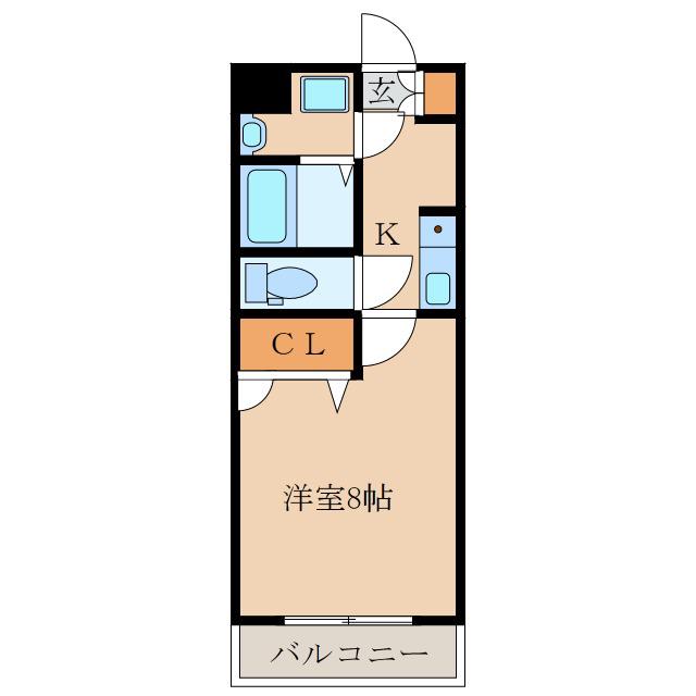 パンドラシャトー18A(1K/3階)の間取り写真
