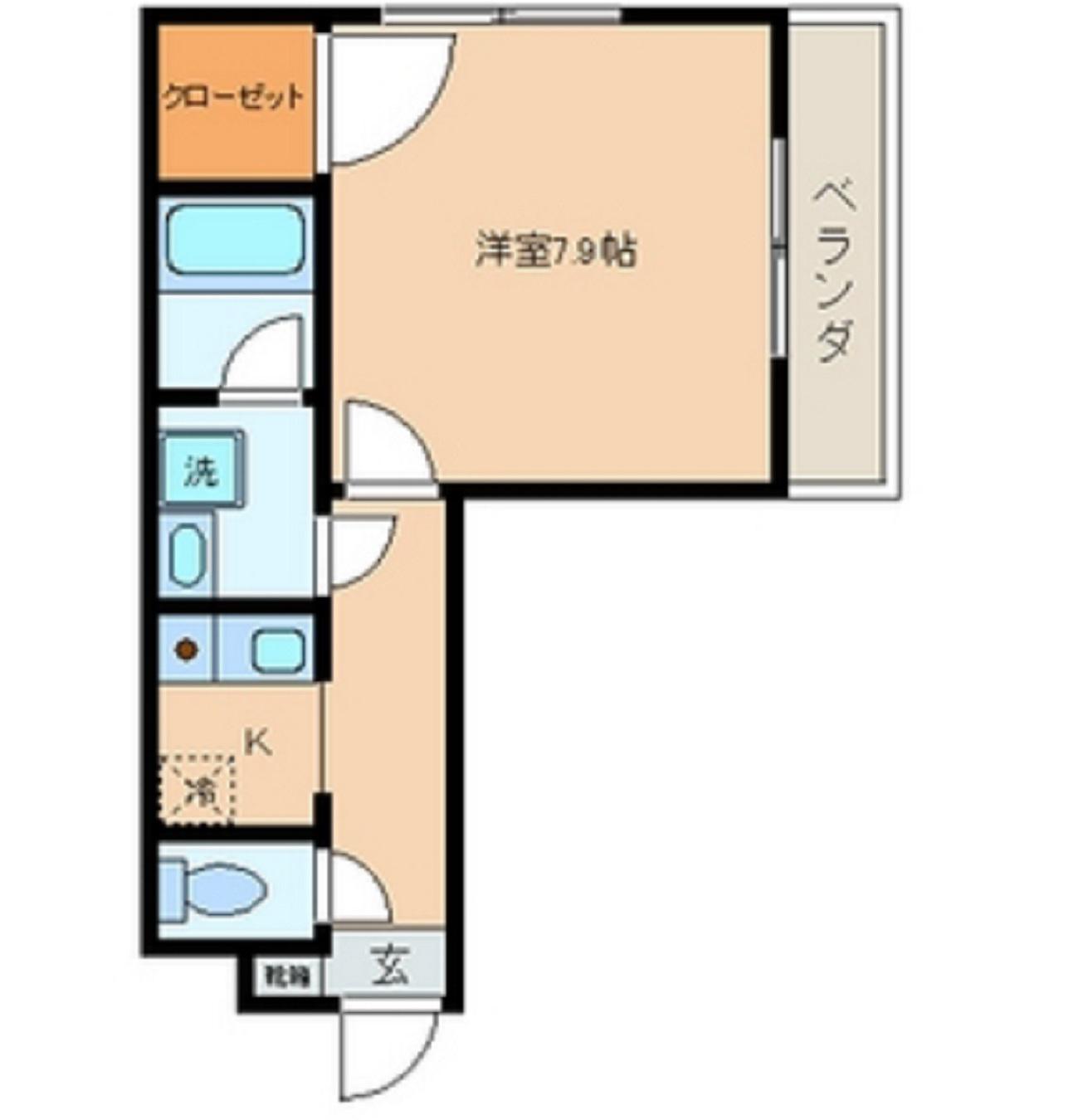 マレア大森(1K/2階)の間取り写真