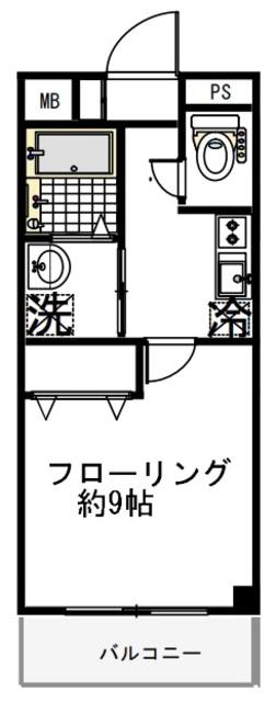 メゾンジャルダン本館(1K/3階)の間取り写真