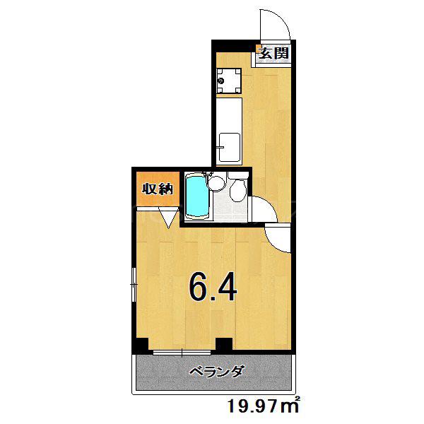 CASA FELICE(1K/2階)の間取り写真