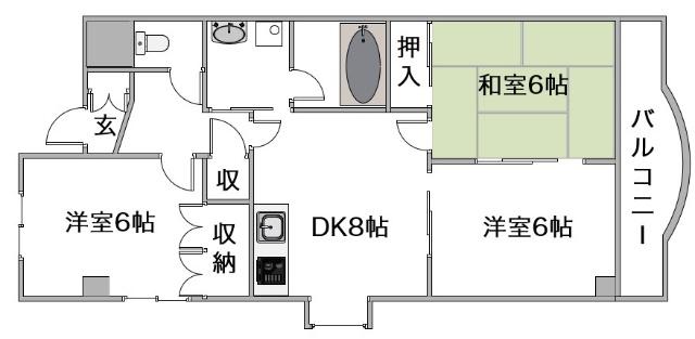 ラピュタ(3DK/5階)の間取り写真