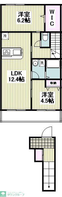 ENSOLEIL(2LDK/1階)の間取り写真
