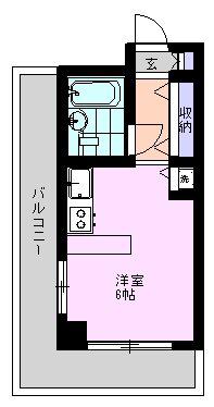 ジュネパレス新松戸第27(ワンルーム/4階)の間取り写真