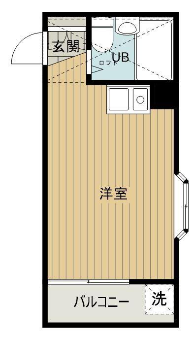 サンライズ西宮下II(ワンルーム/1階)の間取り写真