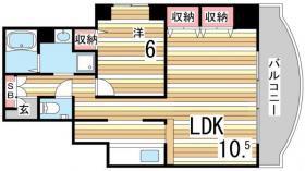 プリマベーラ千鳥ヶ丘(1LDK/3階)の間取り写真