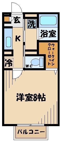 シャルマン(1K/2階)の間取り写真