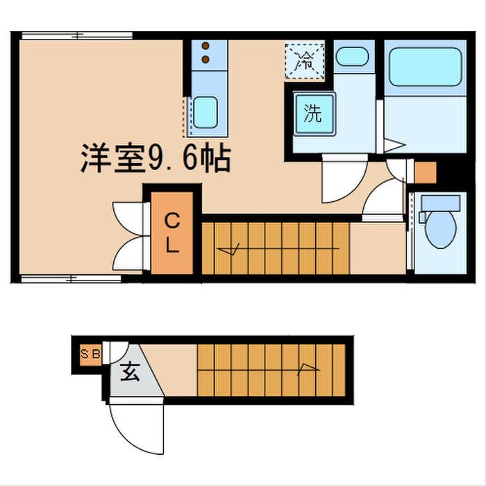 CLASSY RESIDENCE(ワンルーム/2階)の間取り写真