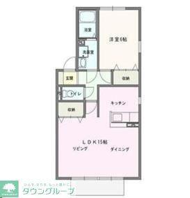 ロイヤルスクエアA棟(1LDK/1階)の間取り写真