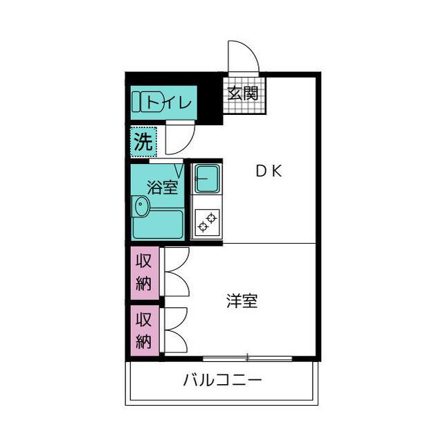 長泉 A(1DK/1階)の間取り写真