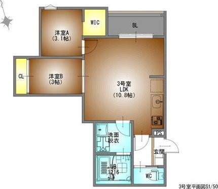 REGALEST中村日赤(2LDK/2階)の間取り写真