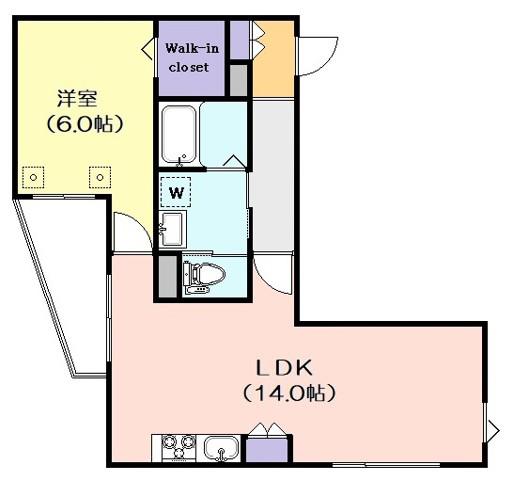 MAISON DE KANARI(1LDK/1階)の間取り写真