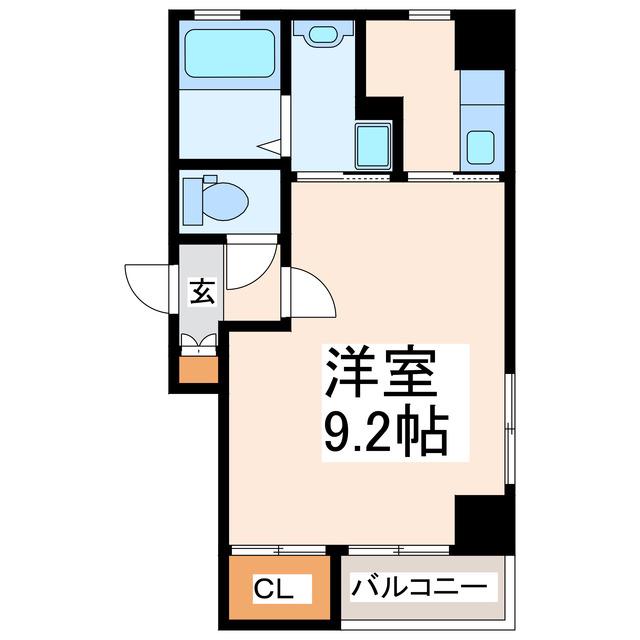 NICEマンションIM九品寺(1K/3階)の間取り写真