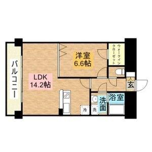 グラシア大濠(1LDK/6階)の間取り写真