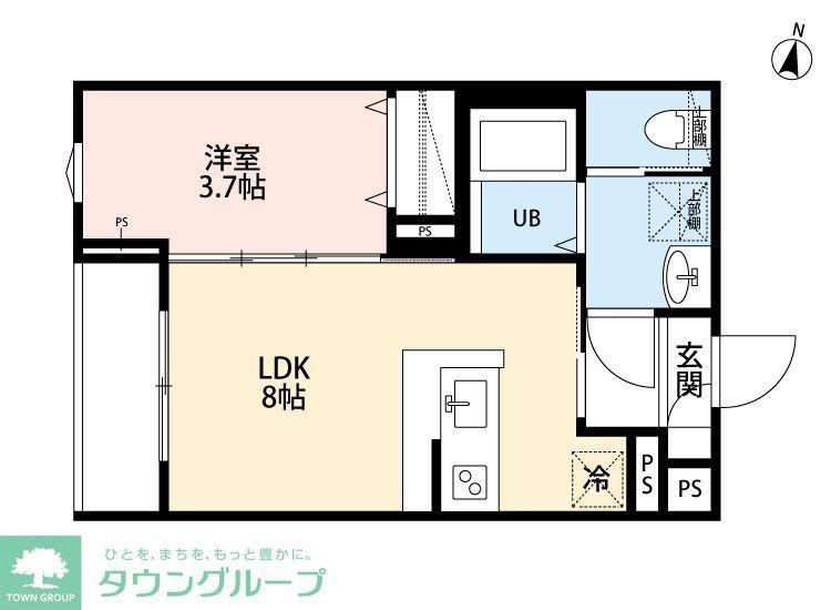 ROBOT HOME 与野本町II(1LDK/1階)の間取り写真
