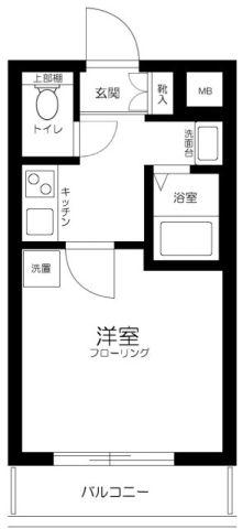 カテリーナ千駄木(1K/11階)の間取り写真