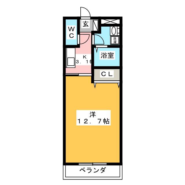 MYTHOS(1K/3階)の間取り写真