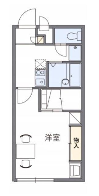 レオパレスパテル(1K/2階)の間取り写真