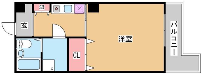 サンパレスとよふく(1K/3階)の間取り写真
